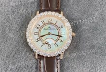 ZF积家约会Q3523570表圈镶钻腕表金壳棕带-涛哥表业