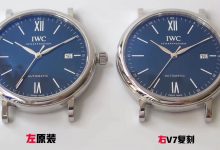 真假对比：V7万国柏涛菲诺蓝面150周年搭载原装瑞士2892机芯腕表评测-涛哥表业