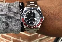 真假对比：ZF厂帝舵碧湾M79830格林尼治GMT红蓝圈复刻表-涛哥表业